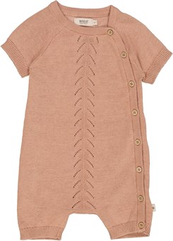 Wheat knit playsuit Alberta - Rose dawn